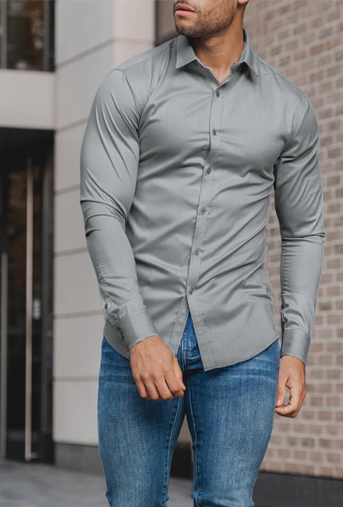Czarna Koszula Męska Slim Fit z Bezgniotliwej Tkaniny – Elegancki Styl i Komfort na Co Dzień 2