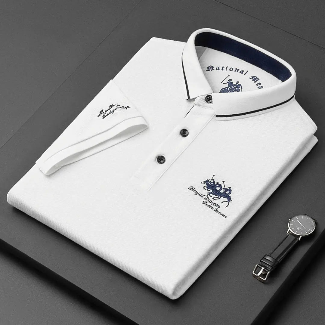 Spyrta | Miękka koszulka polo z eleganckimi haftami