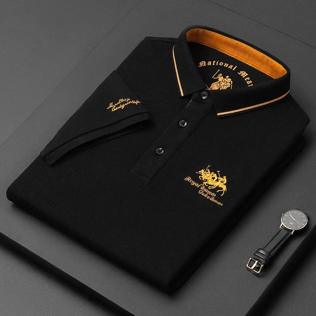 Spyrta | Miękka koszulka polo z eleganckimi haftami