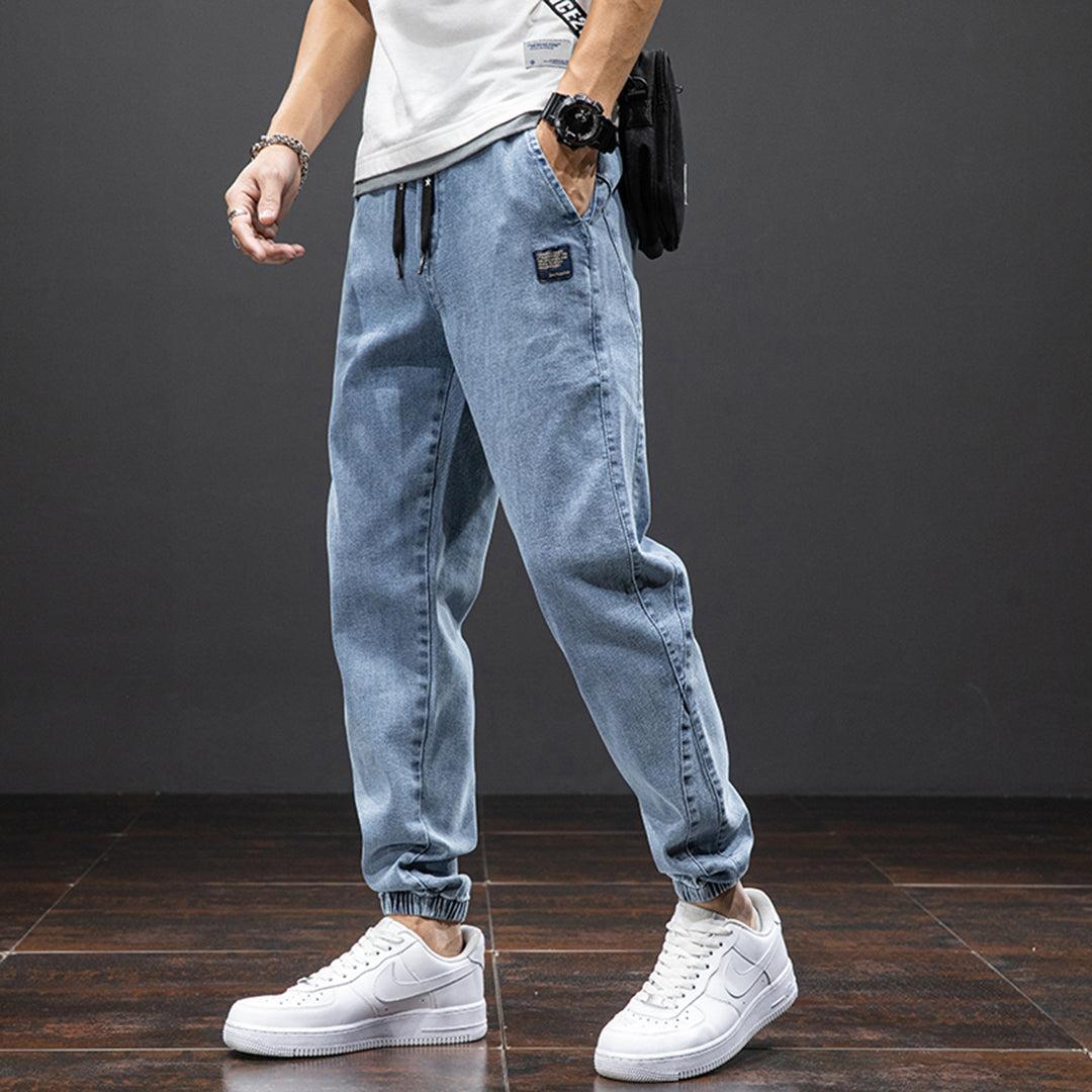 Stylowe Joggery Damskie | Luźne Spodnie z Denimu z Kieszeniami dla Komfortu