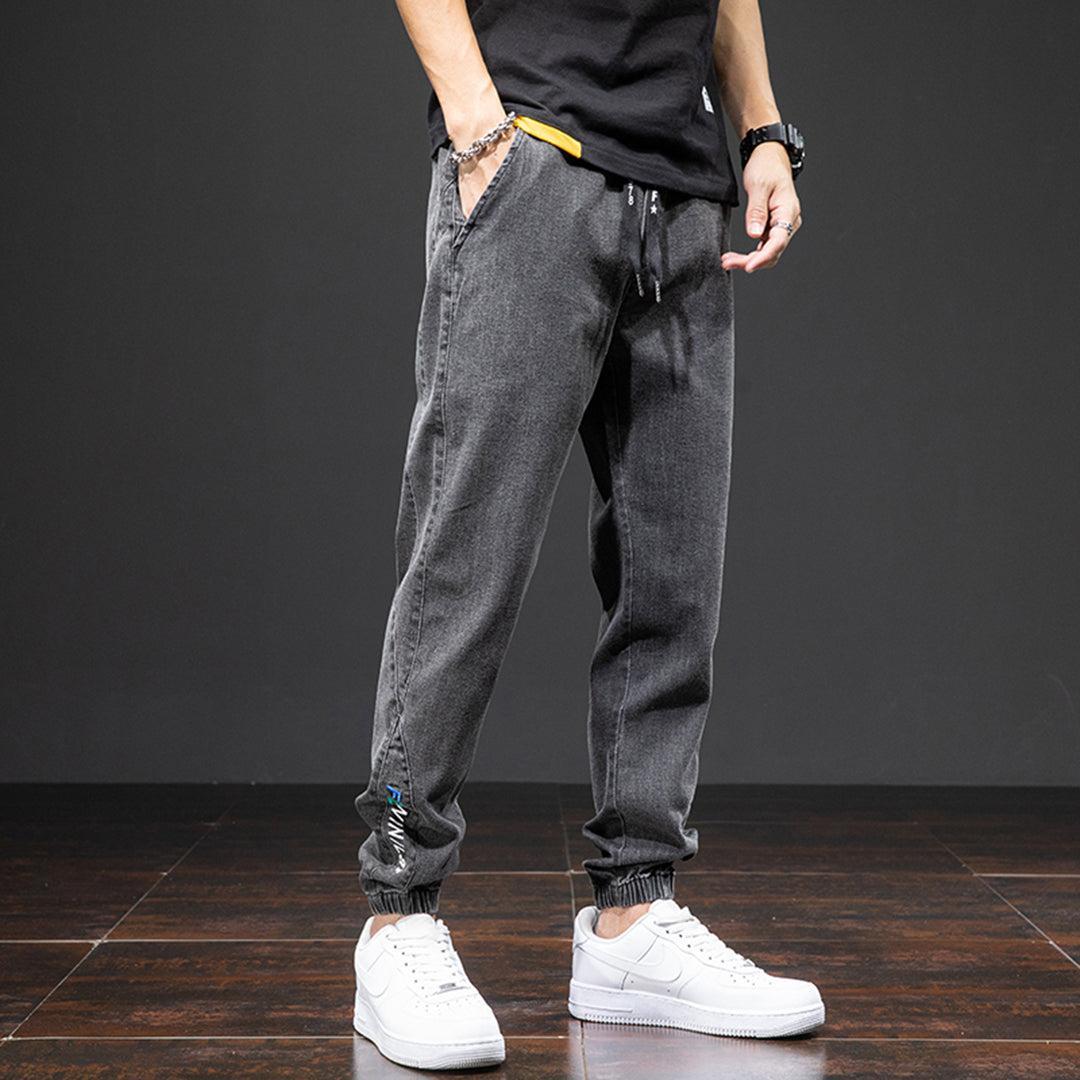 Stylowe Joggery Damskie | Luźne Spodnie z Denimu z Kieszeniami dla Komfortu