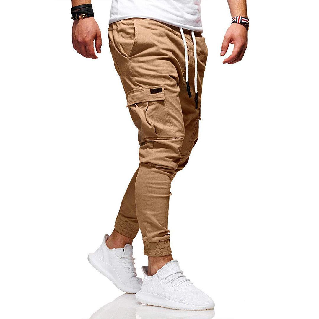 Stylowe Joggery Męskie Cargo z Miękkiej Bawełny - Wygodne Spodnie na Co Dzień