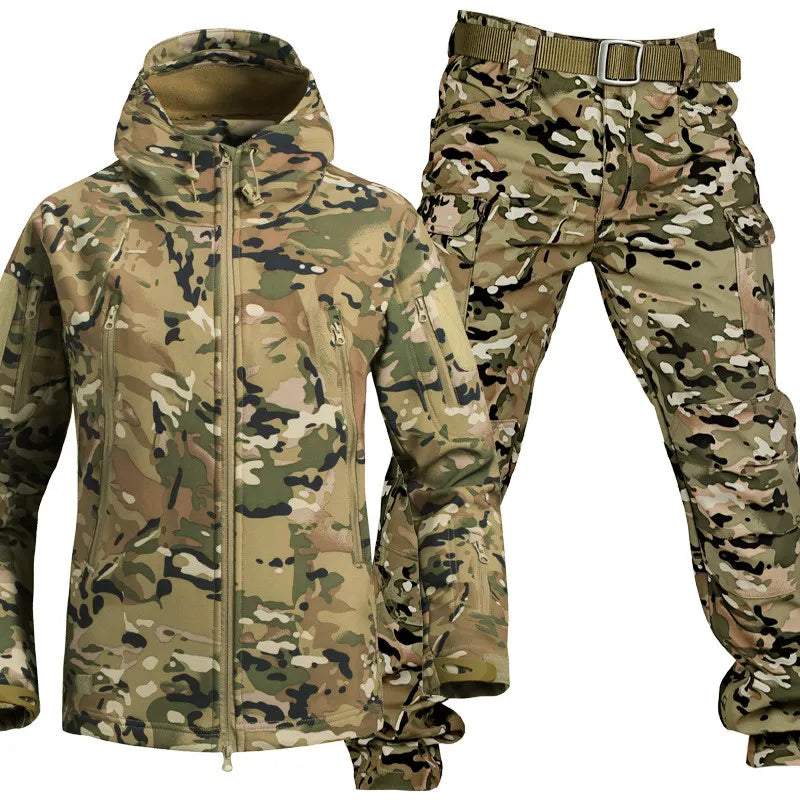 Zestaw Outdoorowy Thomas: Kurtka, Spodnie i Pasek do Trekkingu, Wiatroodporne, Regulowany Kaptur, Rozmiary S-2XL 1