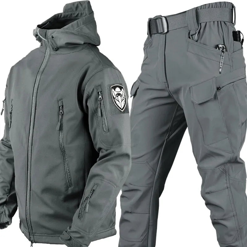 Zestaw Outdoorowy Thomas: Kurtka, Spodnie i Pasek do Trekkingu, Wiatroodporne, Regulowany Kaptur, Rozmiary S-2XL 4