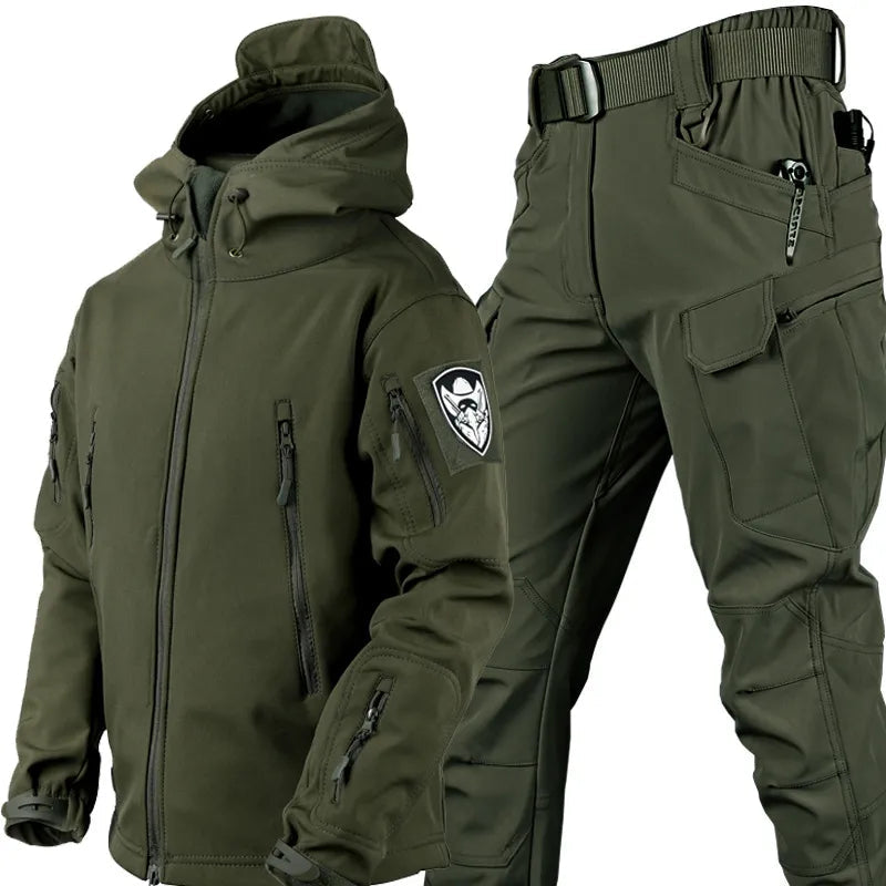Zestaw Outdoorowy Thomas: Kurtka, Spodnie i Pasek do Trekkingu, Wiatroodporne, Regulowany Kaptur, Rozmiary S-2XL 5