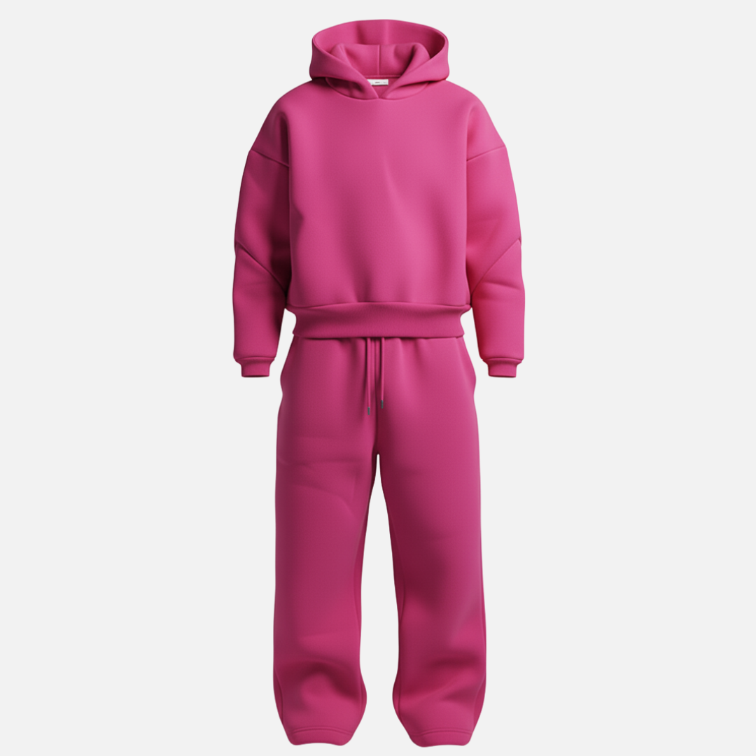 Jeremiasz | Komplet dresowy męski oversize - Różowy