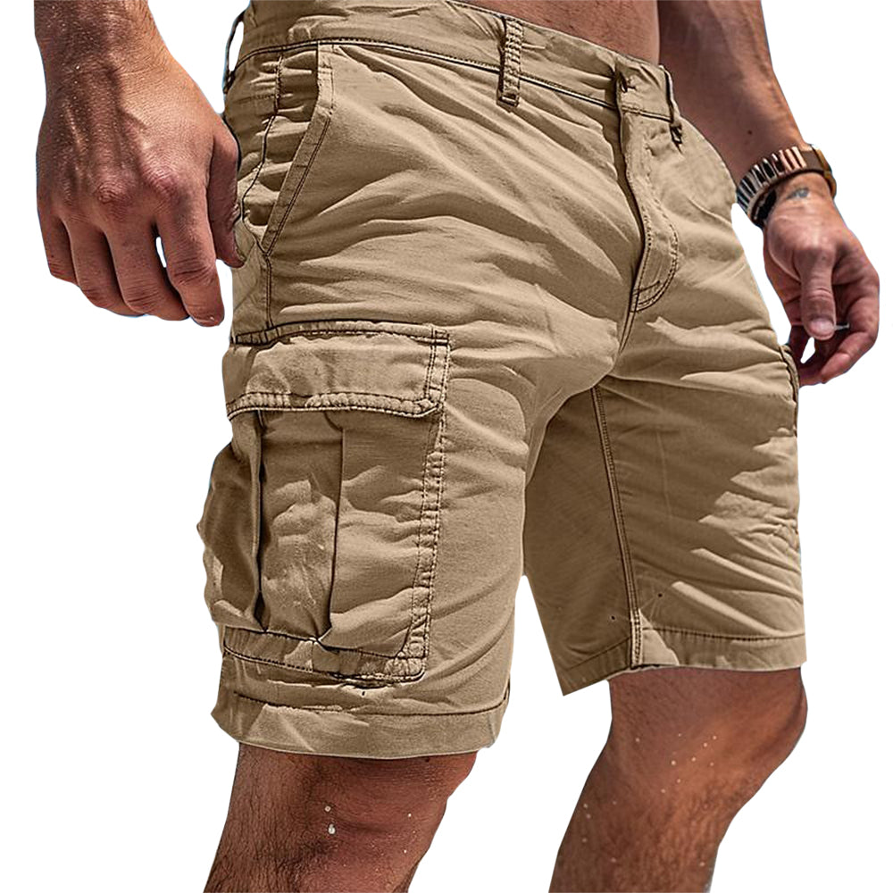 Marcin | Spodenki cargo męskie regular fit - Beżowy