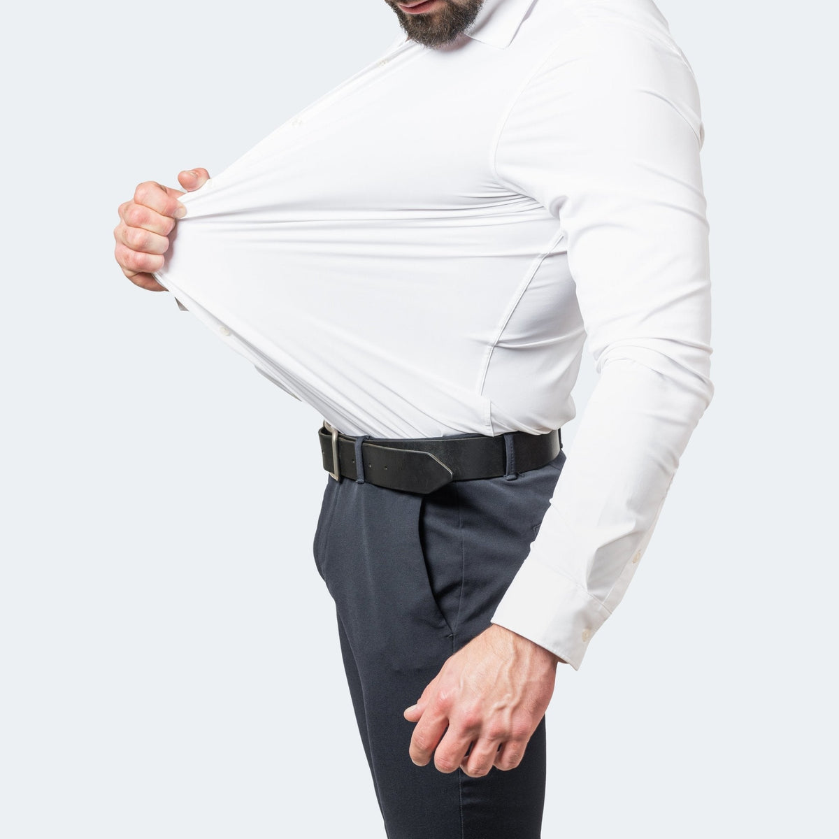 Melchior | Koszula męska z długim rękawem slim fit - Biały