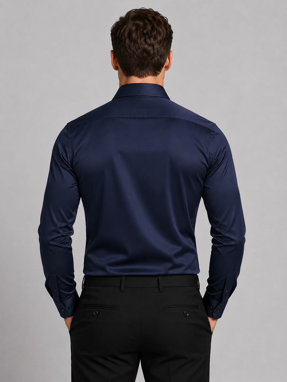 Miłosz | Koszula męska satynowa slim fit - view 6
