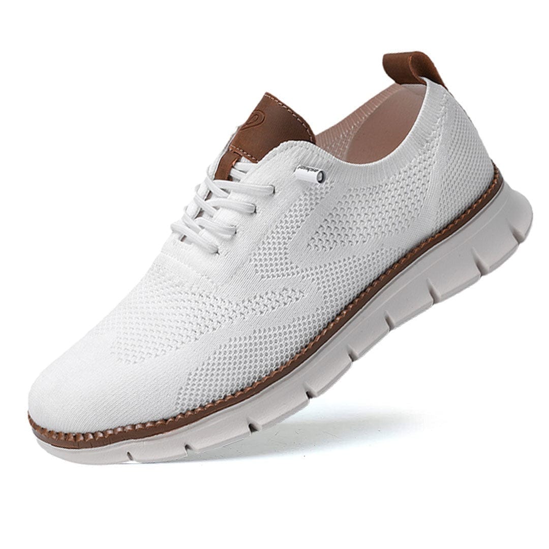 Sebastian | Lekkie sneakersy męskie z siatki - Biały