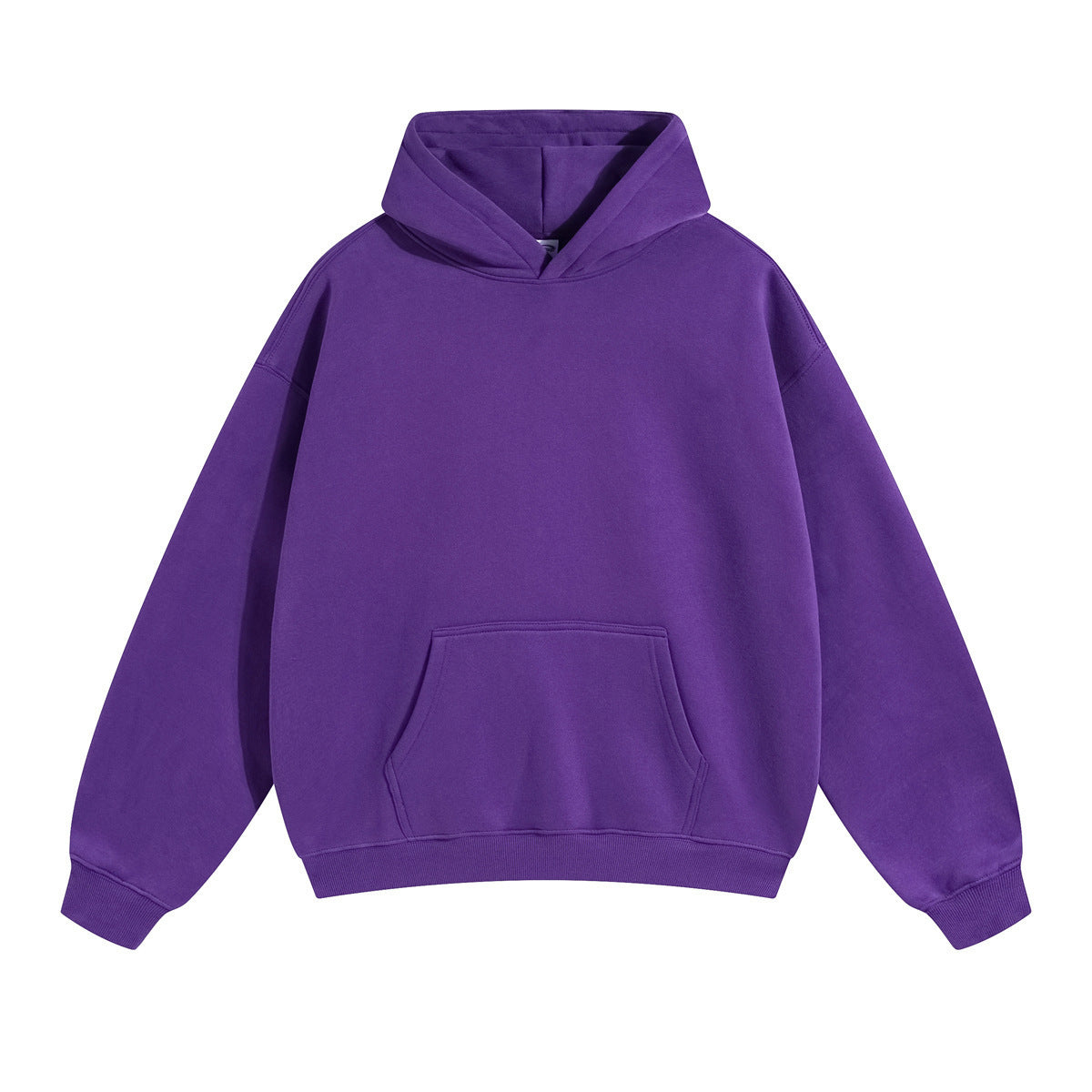 Wiesław | Bluza z kapturem oversize z bawełny organicznej - Bluza fioletowa, rękawy raglanowe