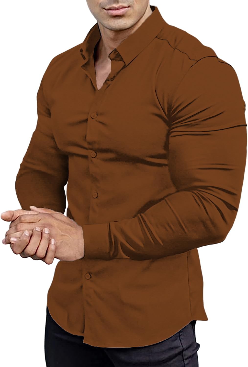 Czarna Koszula Męska Slim Fit z Bezgniotliwej Tkaniny – Elegancki Styl i Komfort na Co Dzień 3