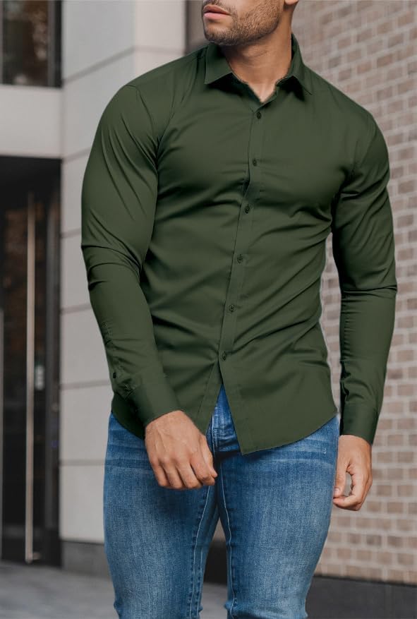 Czarna Koszula Męska Slim Fit z Bezgniotliwej Tkaniny – Elegancki Styl i Komfort na Co Dzień 8