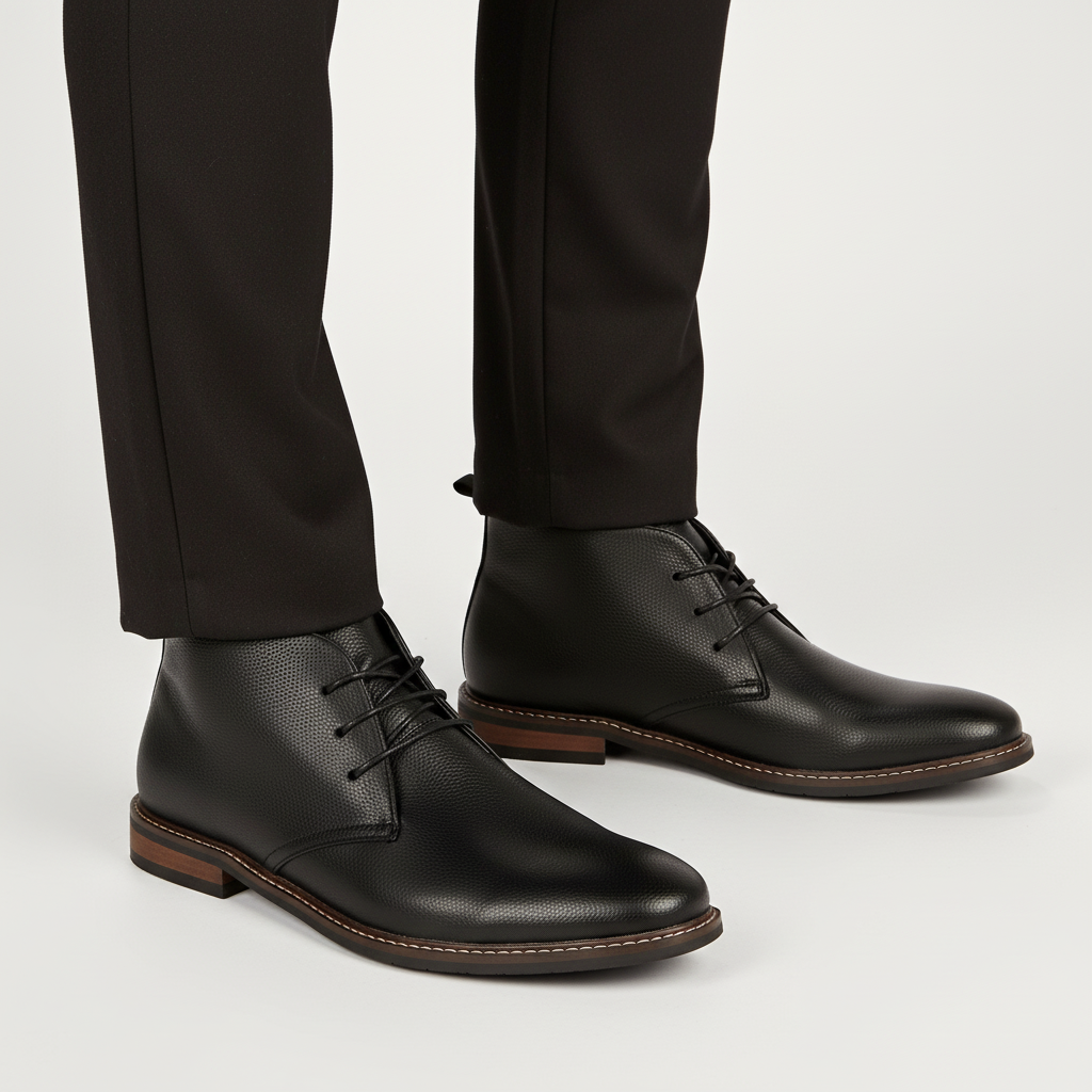 Klasyczne Buty Desert z Wysokogatunkowej Skóry – Antypoślizgowa Podeszwa, Wygodne i Eleganckie, Całoroczne 5
