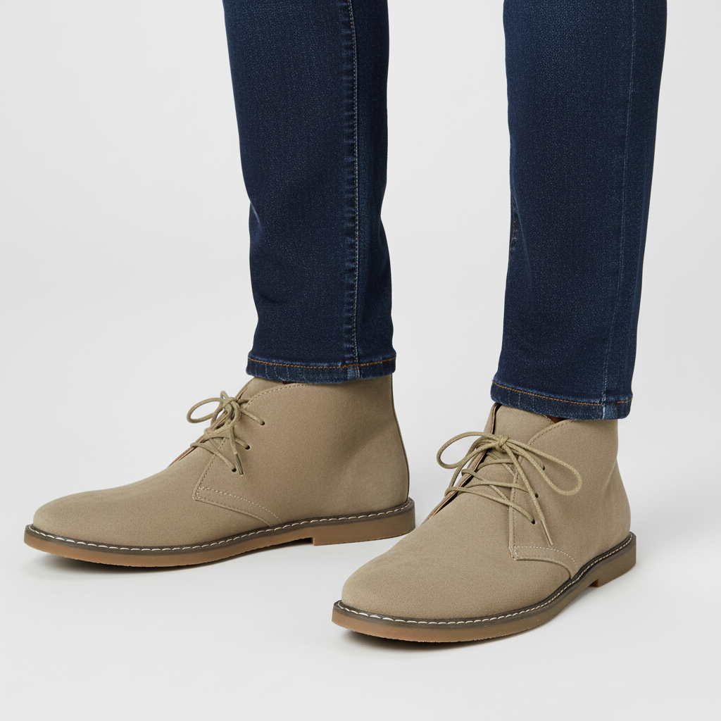 Klasyczne Buty Desert z Wysokogatunkowej Skóry – Antypoślizgowa Podeszwa, Wygodne i Eleganckie, Całoroczne 8