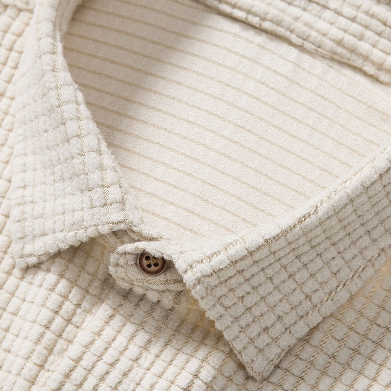 Letni Zestaw z Koszulką Polo i Szortami – Oddychająca Tkanina Waflowa, Elastyczny Pas, Regular Fit, Beżowy, Zielony, S–3XL 7