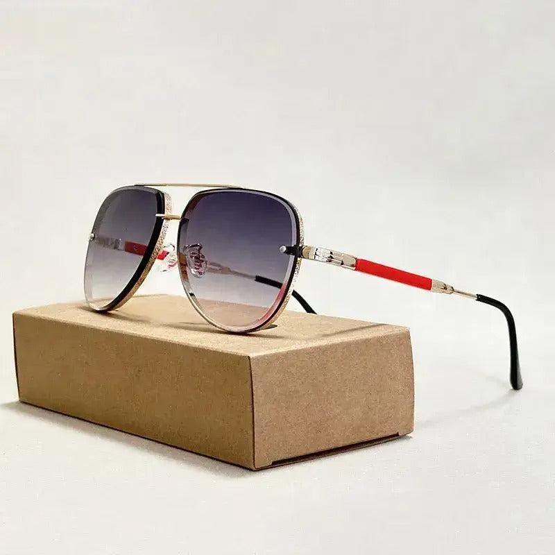 Spyrta | Lekkie okulary przeciwsłoneczne aviator z gradientowymi soczewkami