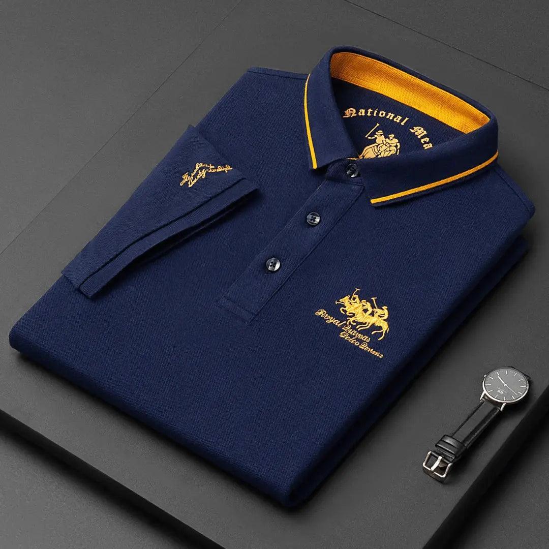 Spyrta | Miękka koszulka polo z eleganckimi haftami
