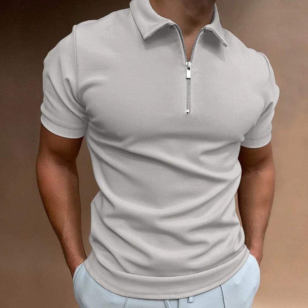 Stylowa Koszulka Polo Męska z Krótkim Rękawem - Oddychający Materiał dla Komfortu i Stylu