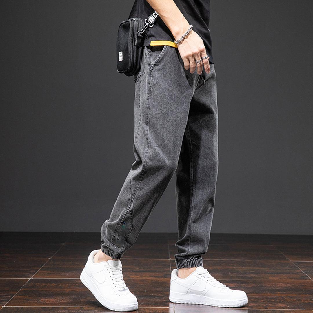 Stylowe Joggery Damskie | Luźne Spodnie z Denimu z Kieszeniami dla Komfortu