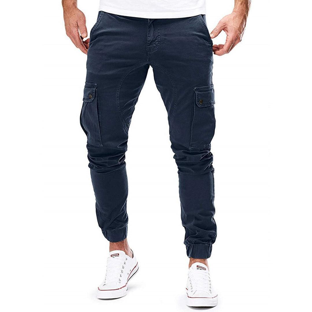 Stylowe Joggery Męskie Cargo z Miękkiej Bawełny - Wygodne Spodnie na Co Dzień