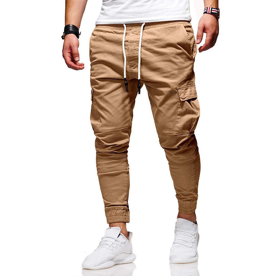 Stylowe Joggery Męskie Cargo z Miękkiej Bawełny - Wygodne Spodnie na Co Dzień
