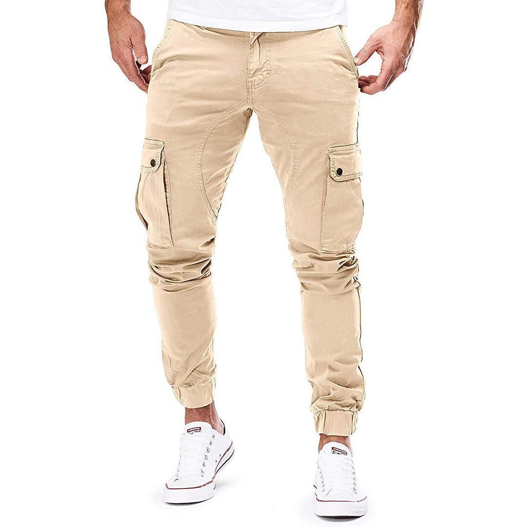 Stylowe Joggery Męskie Cargo z Miękkiej Bawełny - Wygodne Spodnie na Co Dzień