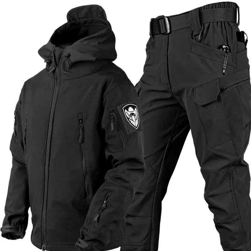 Zestaw Outdoorowy Thomas: Kurtka, Spodnie i Pasek do Trekkingu, Wiatroodporne, Regulowany Kaptur, Rozmiary S-2XL 0