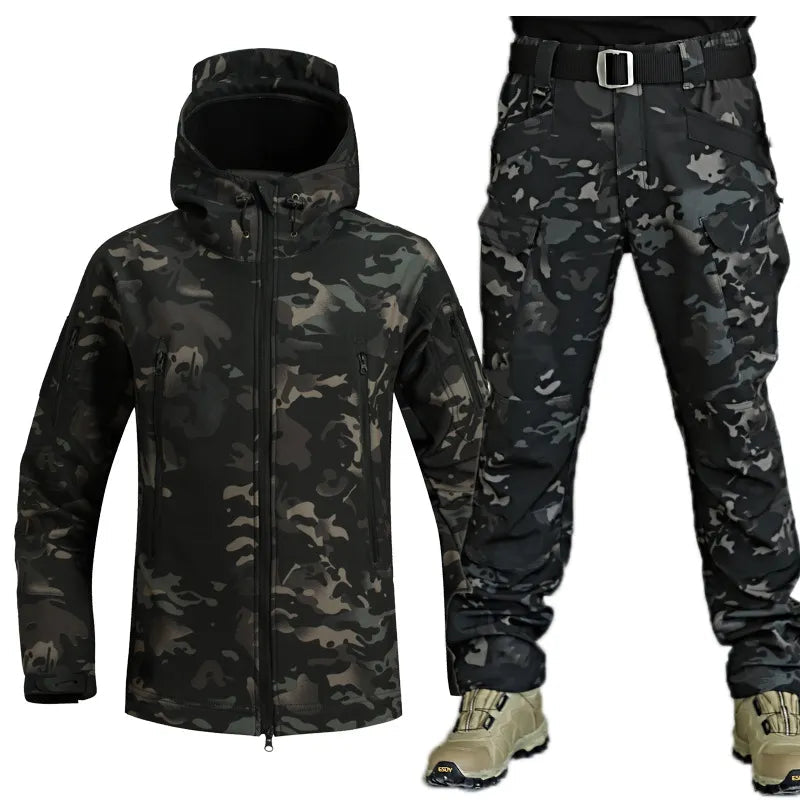 Zestaw Outdoorowy Thomas: Kurtka, Spodnie i Pasek do Trekkingu, Wiatroodporne, Regulowany Kaptur, Rozmiary S-2XL 2