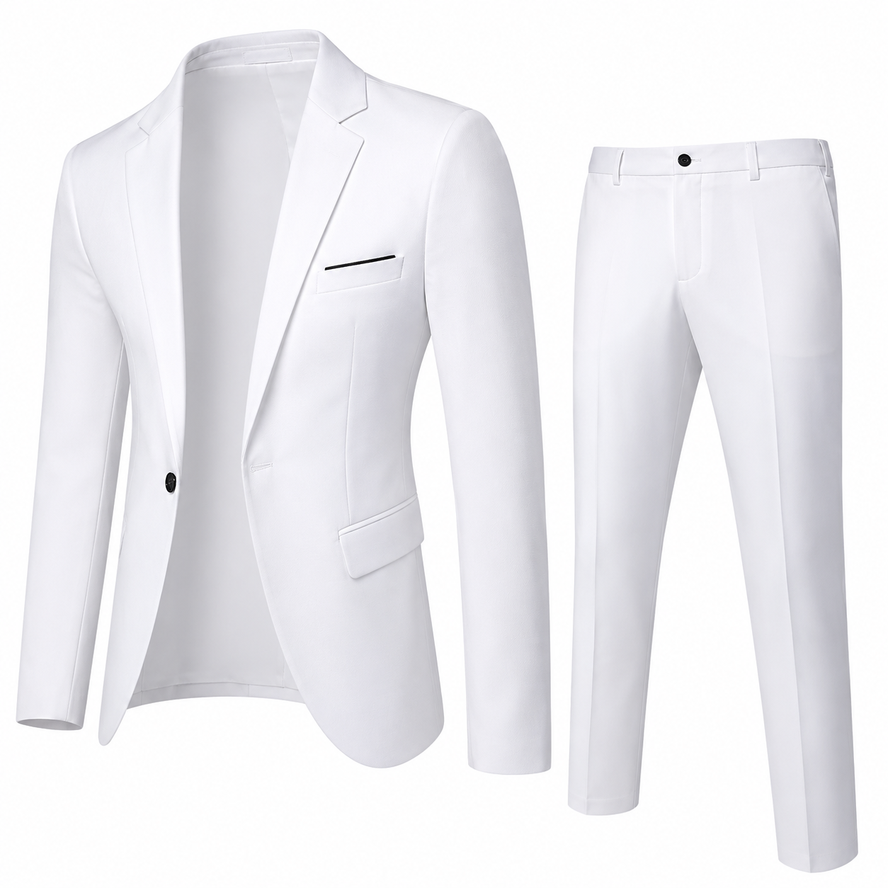 Damian | Garnitur męski 2-częściowy slim fit - Biały
