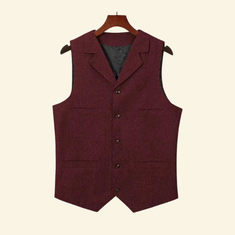 Damian | Kamizelka męska tweedowa slim fit - view 7