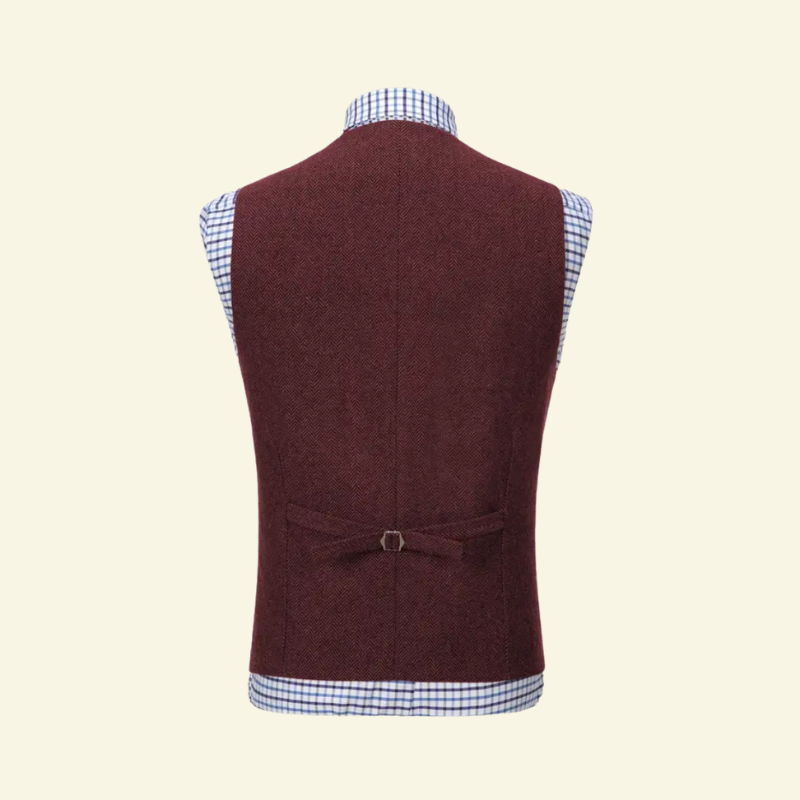 Damian | Kamizelka męska tweedowa slim fit - view 9