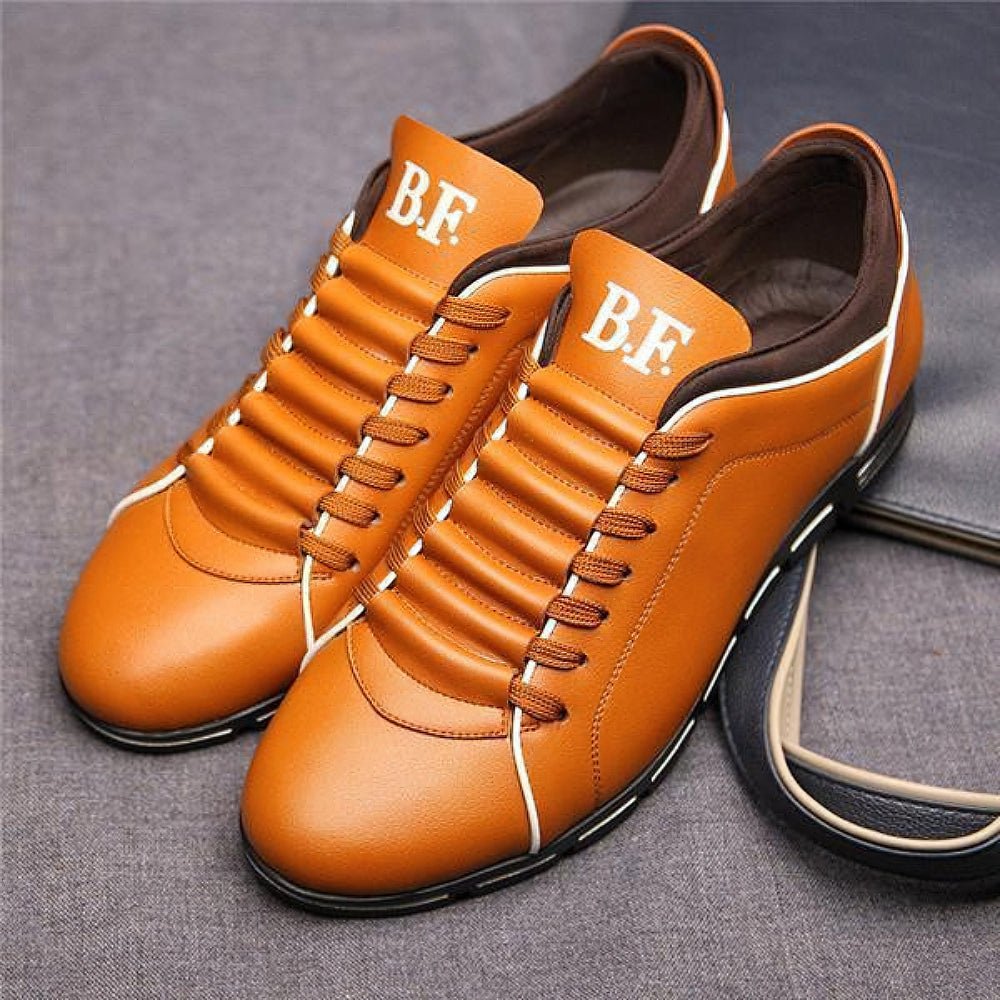 Ernest | Buty skórzane męskie casual - Brązowy