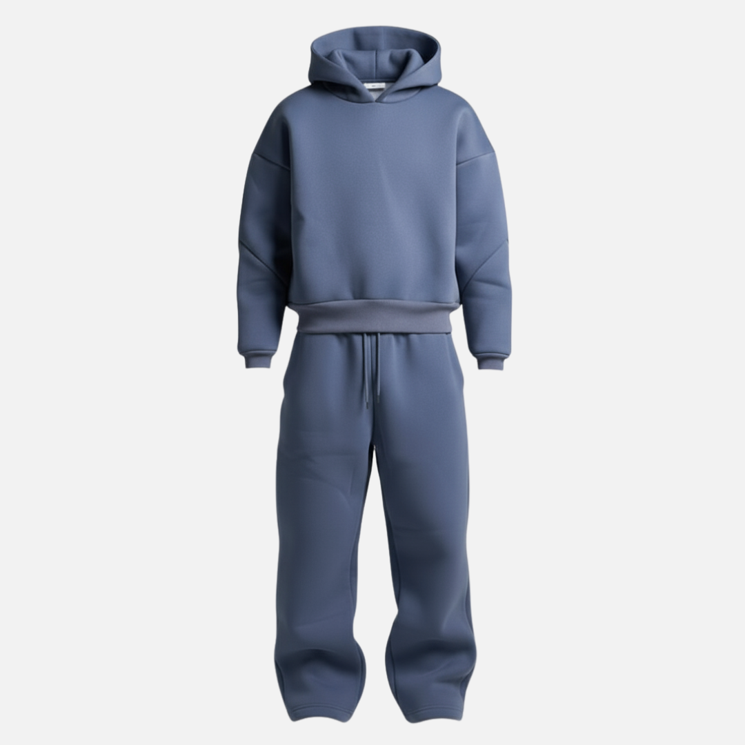 Jeremiasz | Komplet dresowy męski oversize - Niebieski