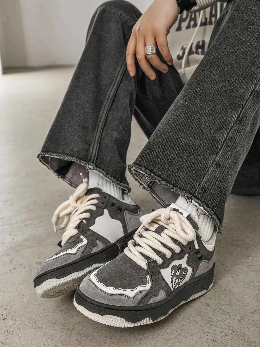 Leonard | Sneakersy męskie vintage zamszowe - view 4