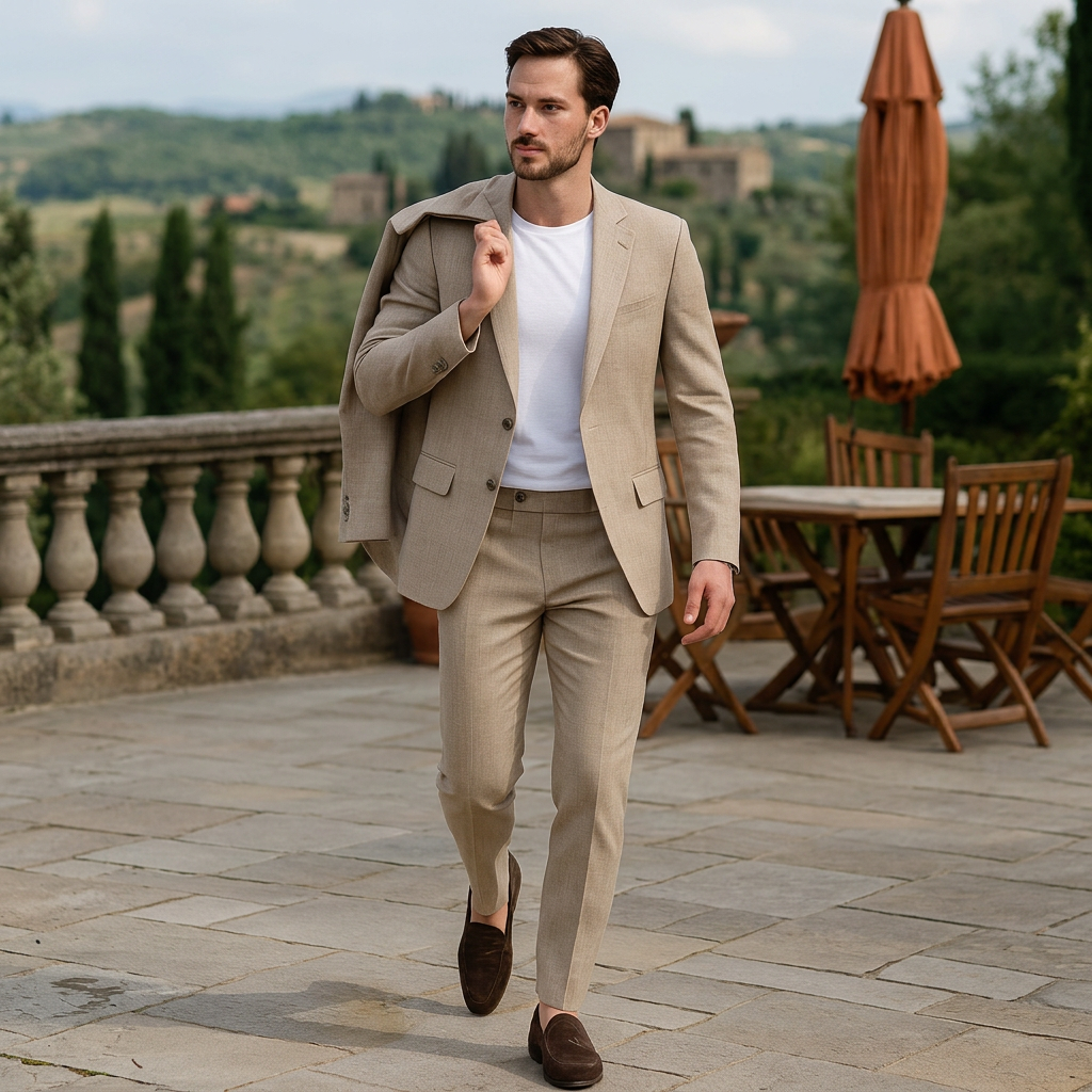 Letni komplet męski Slim Fit