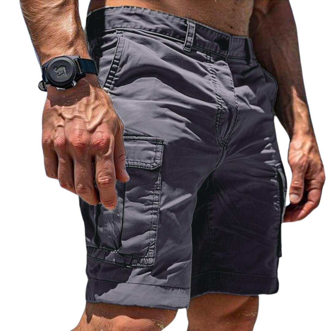 Marcin | Spodenki cargo męskie regular fit - Szary