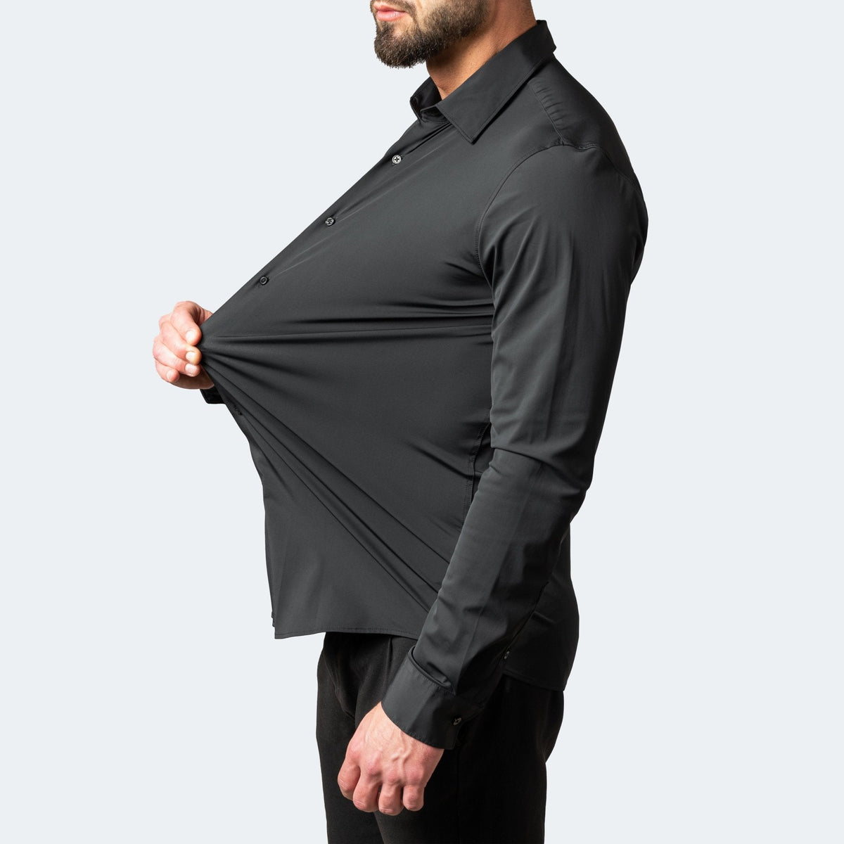 Melchior | Koszula męska z długim rękawem slim fit - zdjęcie 5