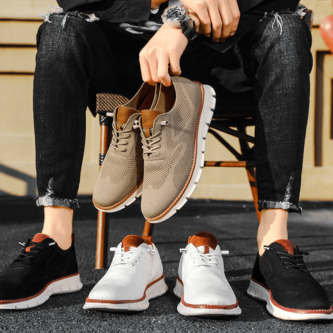 Sebastian | Lekkie sneakersy męskie z siatki - view 7