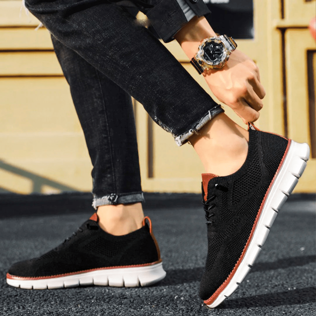 Sebastian | Lekkie sneakersy męskie z siatki - view 9