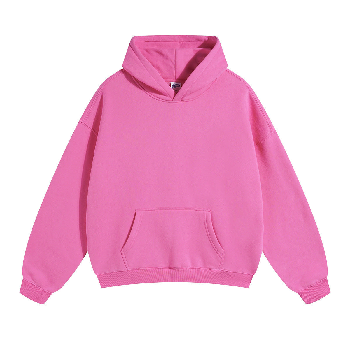 Wiesław | Bluza z kapturem oversize z bawełny organicznej - Bluza – różowa z rękawami raglanowymi